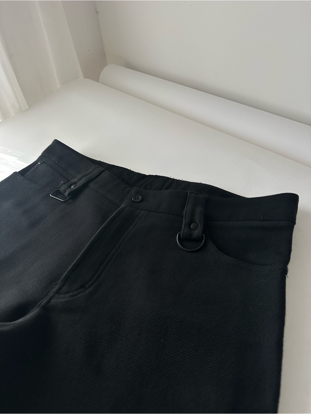 HUGO Hugo Boss "Honet" Heavy Cotton Wool Twill D-Ring Trousers, 36R (35" Waist)
